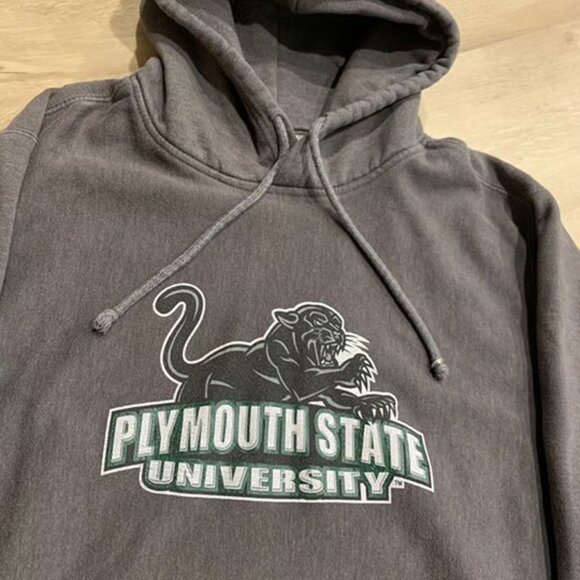 Cross-Weave Plymouth State University Panthers Heavyweight Hoodie Men's Medium M - Picture 2 of 3